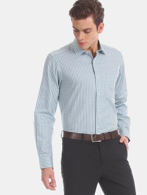 green checkered formal shirt - 17617956 - Standard Image - 2