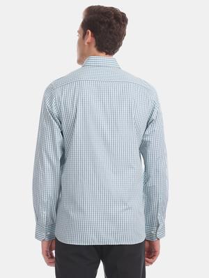 green checkered formal shirt - 17617956 - Standard Image - 3