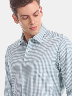 green checkered formal shirt - 17617956 - Standard Image - 5