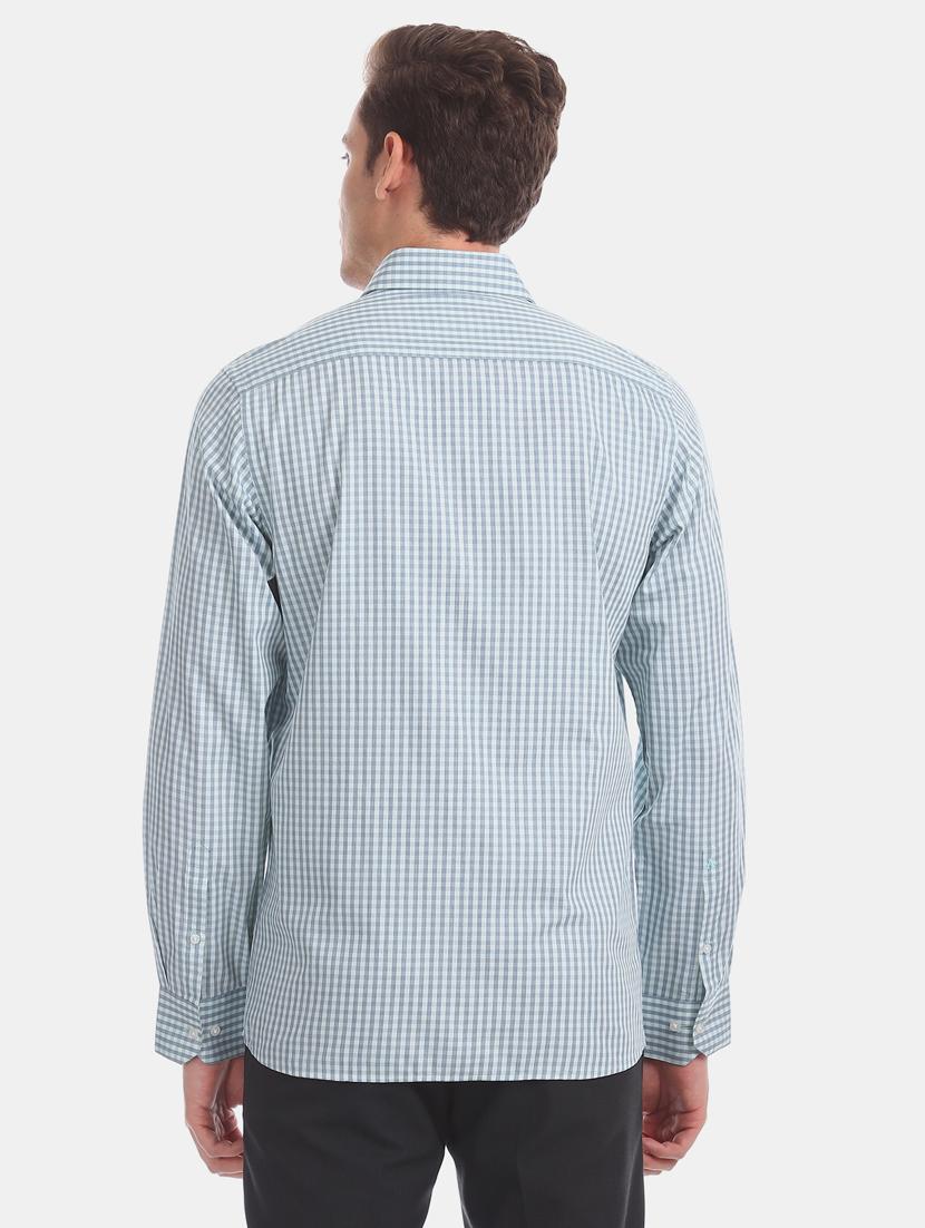 green checkered formal shirt - 17617956 - Zoom Image - 3
