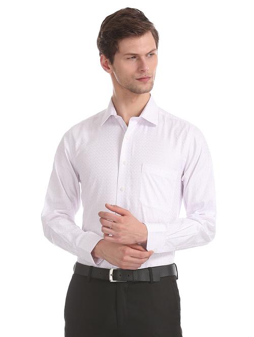 pink self design formal shirt - 17617961 - Standard Image - 1