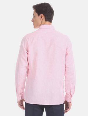 pink solid formal shirt - 17617965 - Standard Image - 3