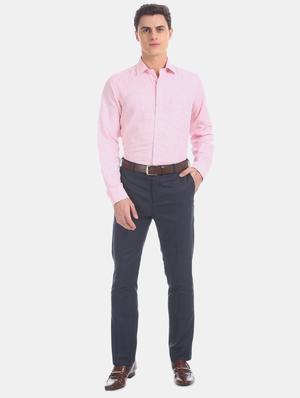 pink solid formal shirt - 17617965 - Standard Image - 5