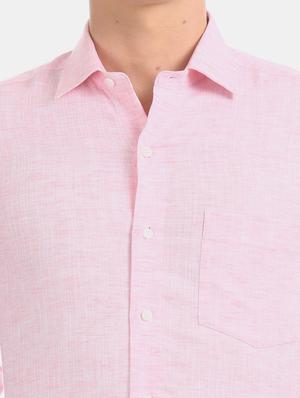 pink solid formal shirt - 17617965 - Standard Image - 6