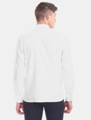 white self design formal shirt - 17617973 - Standard Image - 4
