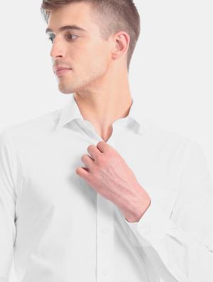 white self design formal shirt - 17617973 - Standard Image - 6