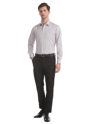 grey printed formal shirt - 17617977 - Standard Image - 5