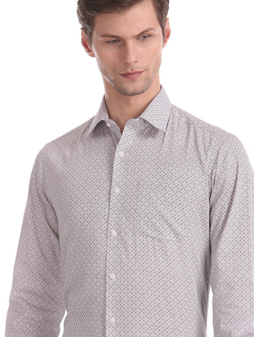 grey printed formal shirt - 17617977 - Zoom Image - 6