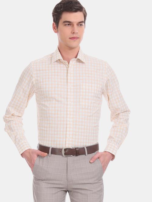 white checkered formal shirt - 17617980 - Standard Image - 1