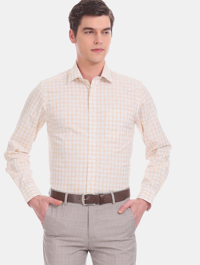white checkered formal shirt - 17617980 - Zoom Image - 1