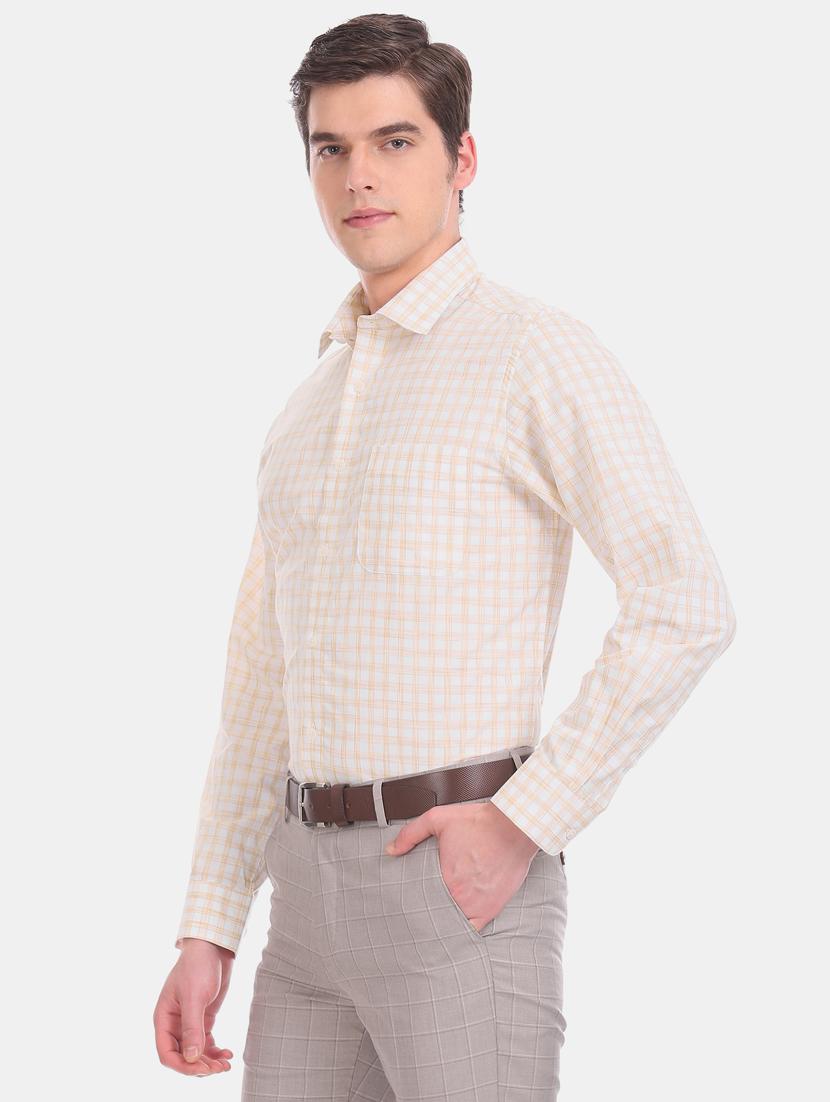 white checkered formal shirt - 17617980 - Zoom Image - 2