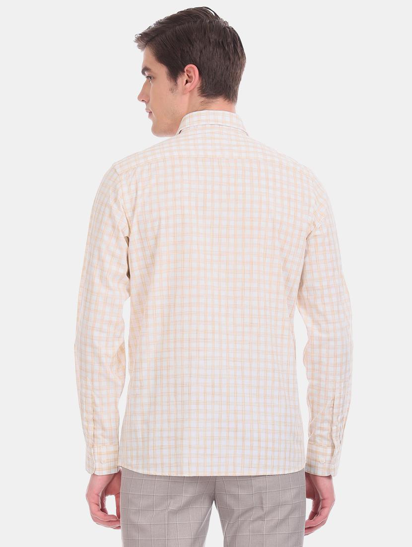 white checkered formal shirt - 17617980 - Zoom Image - 3