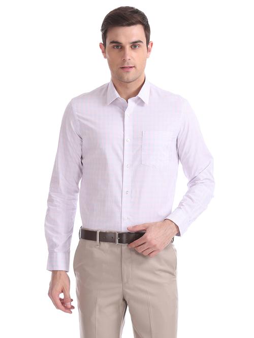 orange checkered formal shirt - 17617987 - Standard Image - 1