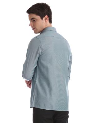 green self design formal shirt - 17617994 - Standard Image - 3