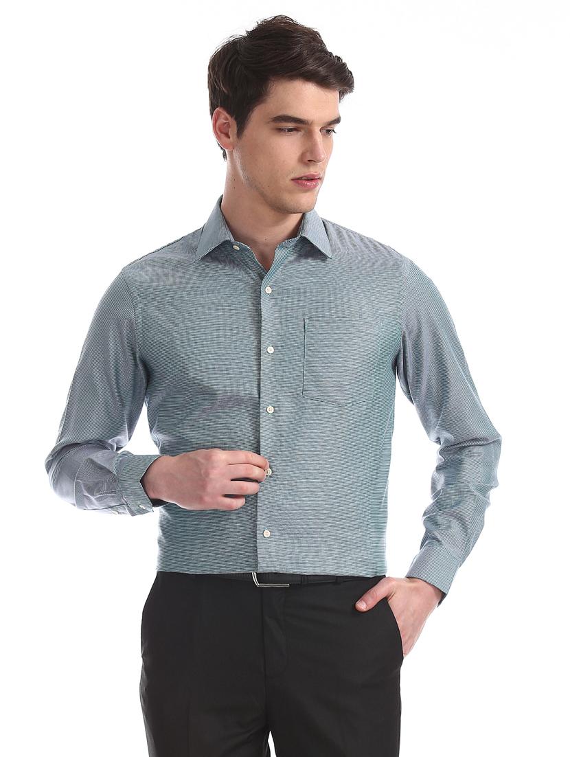 green self design formal shirt - 17617994 - Zoom Image - 1