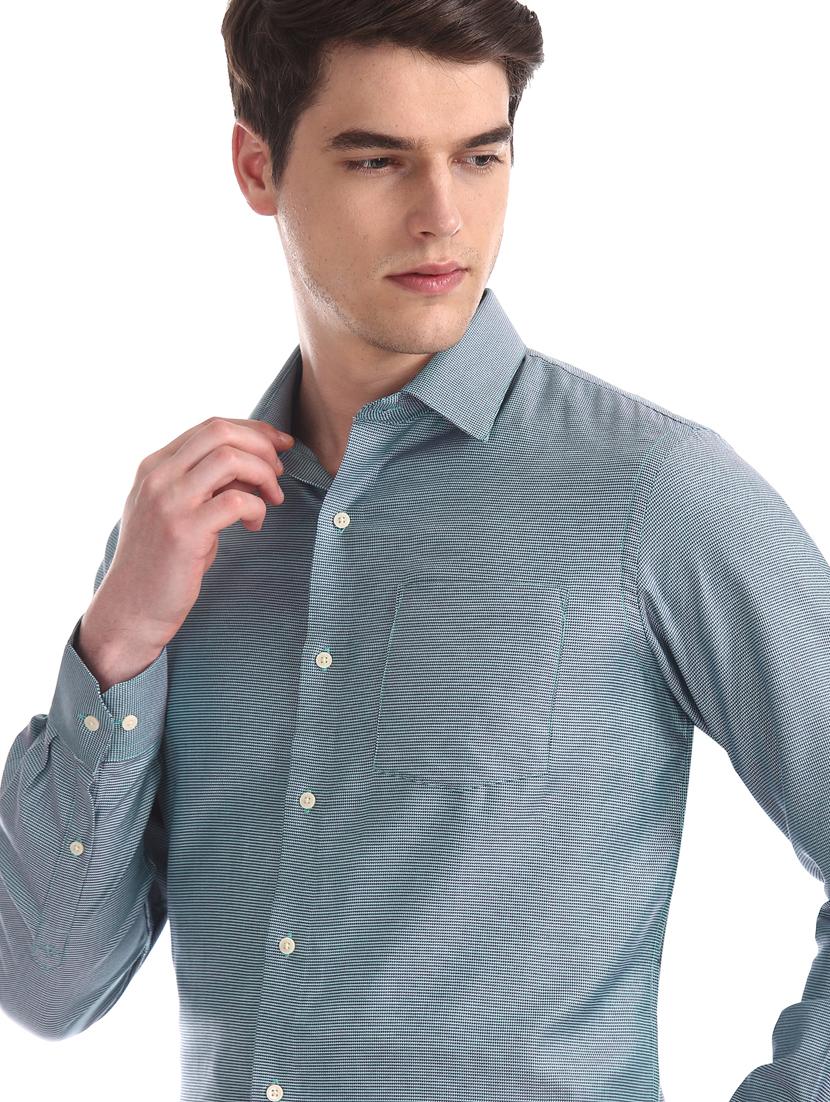 green self design formal shirt - 17617994 - Zoom Image - 5