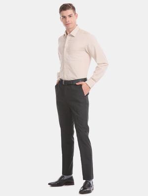 beige self design formal shirt - 17617996 - Standard Image - 4