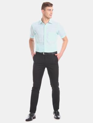 sea green solid formal shirt - 17618005 - Standard Image - 5