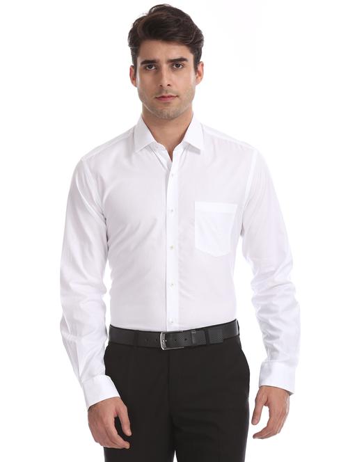 white self design formal shirt - 17618008 - Standard Image - 1