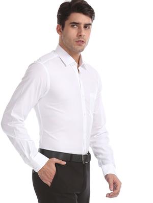 white self design formal shirt - 17618008 - Standard Image - 3