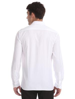 white self design formal shirt - 17618008 - Standard Image - 4