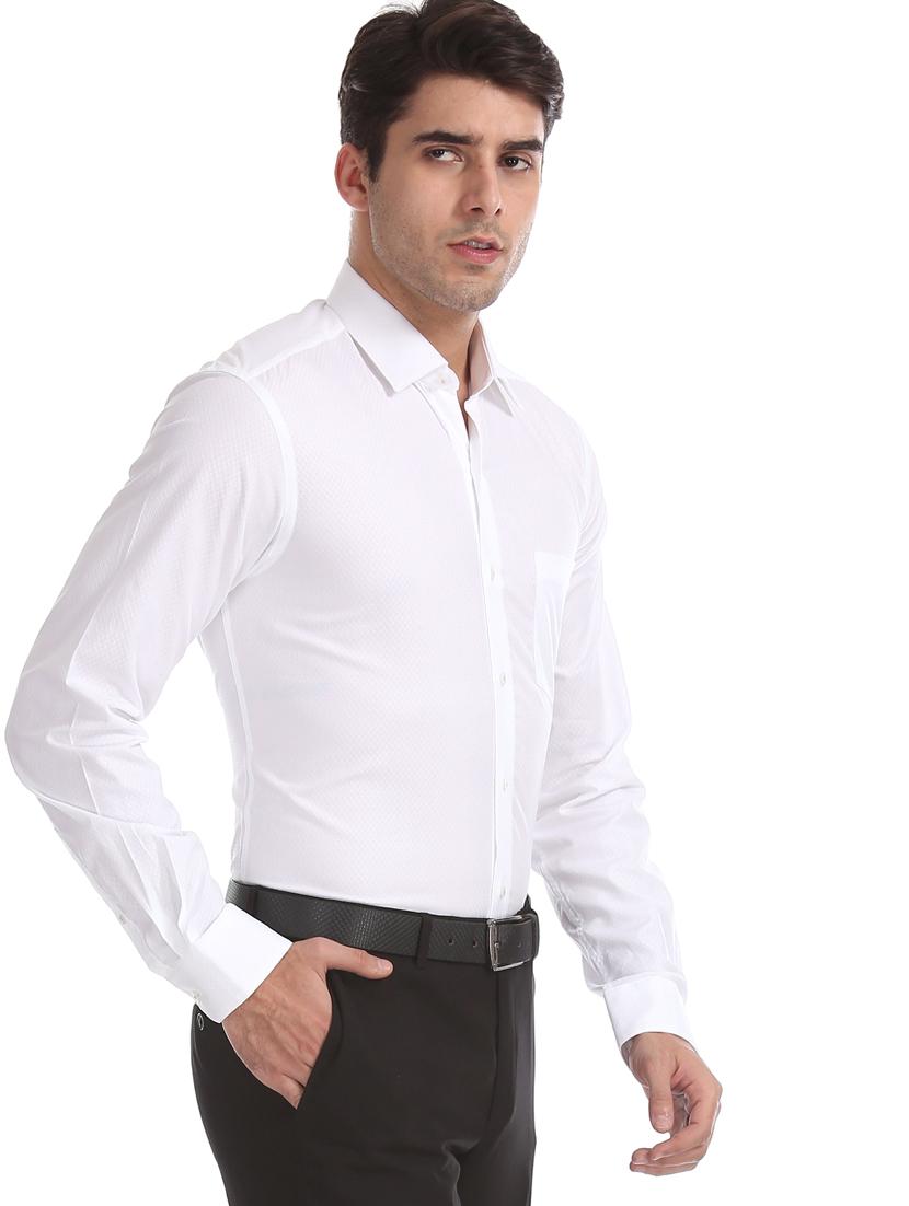 white self design formal shirt - 17618008 - Zoom Image - 3