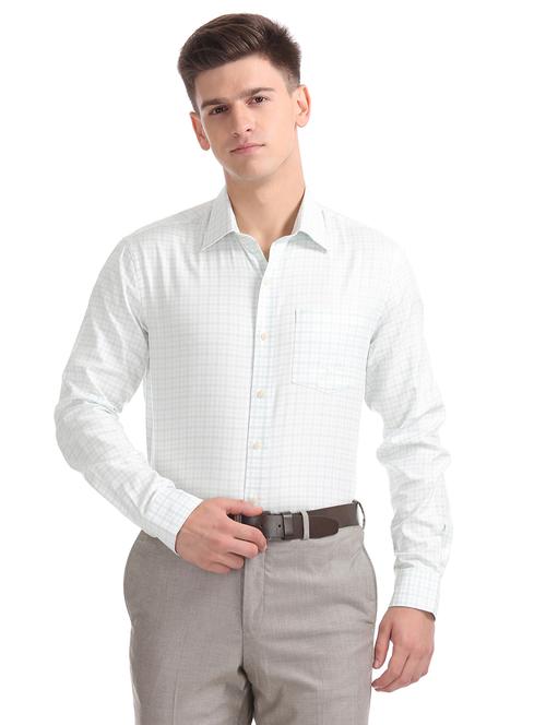 neo mint checkered formal shirt - 17618016 - Standard Image - 1