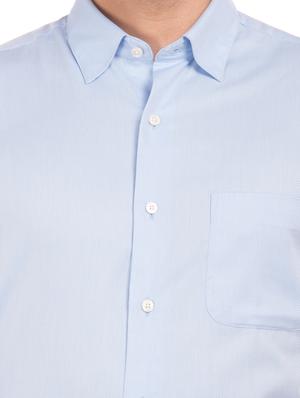 blue self design formal shirt - 17618028 - Standard Image - 5