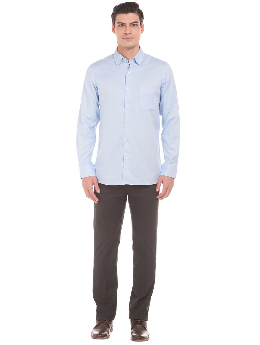blue self design formal shirt - 17618028 - Zoom Image - 4