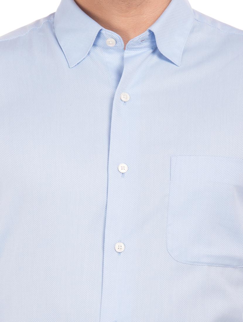 blue self design formal shirt - 17618028 - Zoom Image - 5