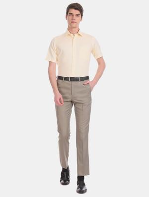 yellow solid formal shirt - 17618029 - Standard Image - 5