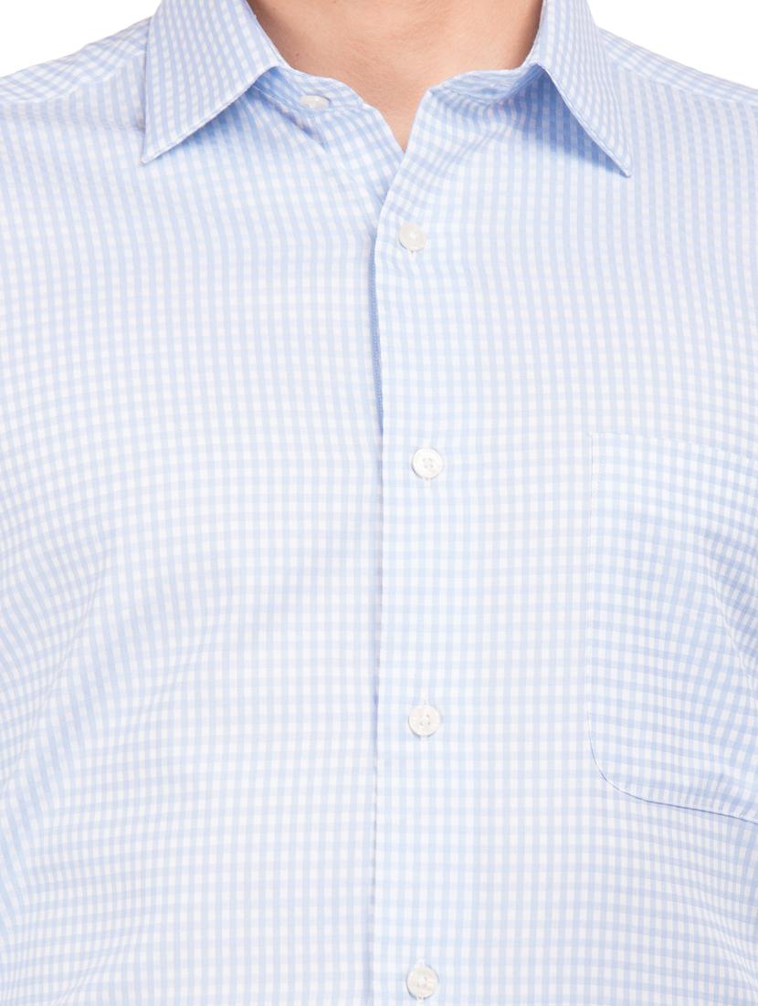 blue checkered formal shirt - 17618035 - Zoom Image - 5