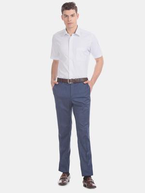 white printed formal shirt - 17618041 - Standard Image - 5