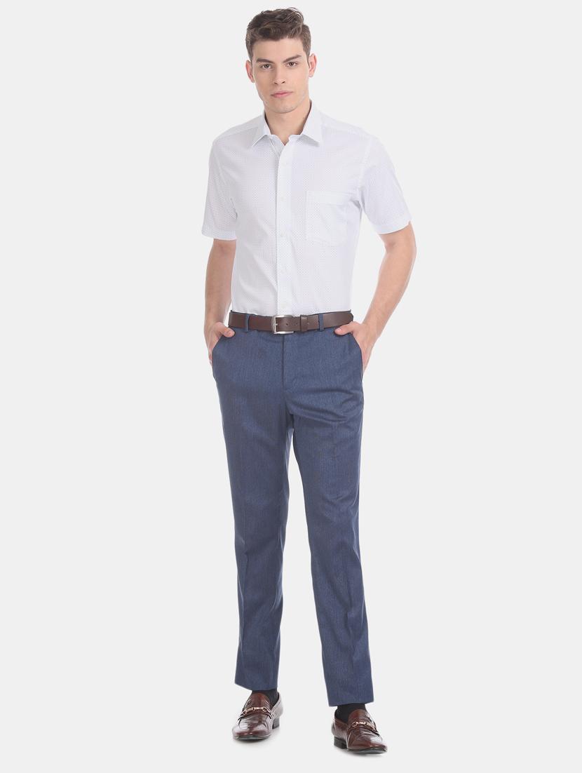 white printed formal shirt - 17618041 - Zoom Image - 5