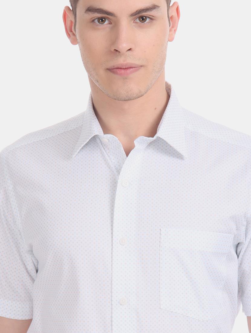 white printed formal shirt - 17618041 - Zoom Image - 6