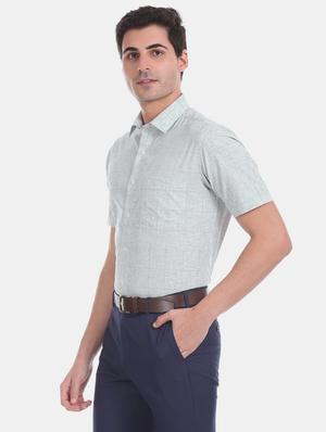 green checkered formal shirt - 17618059 - Standard Image - 2