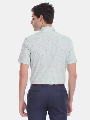 green checkered formal shirt - 17618059 - Standard Image - 3