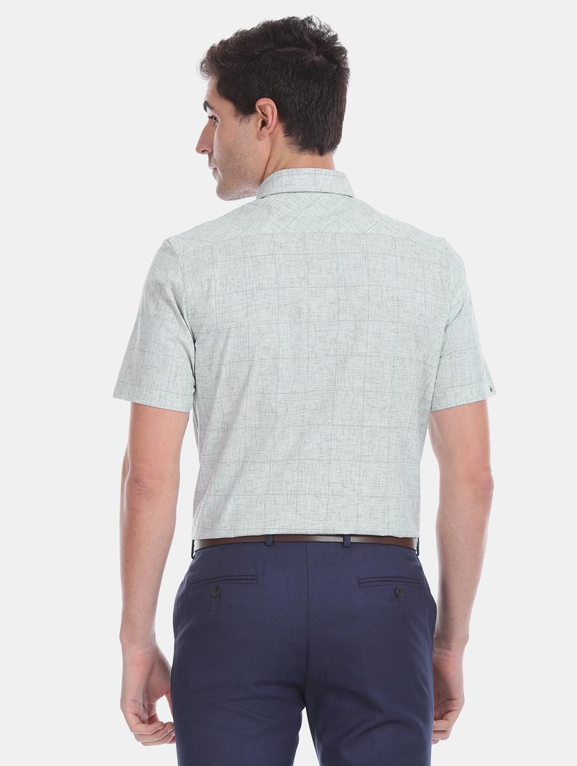 green checkered formal shirt - 17618059 - Zoom Image - 3