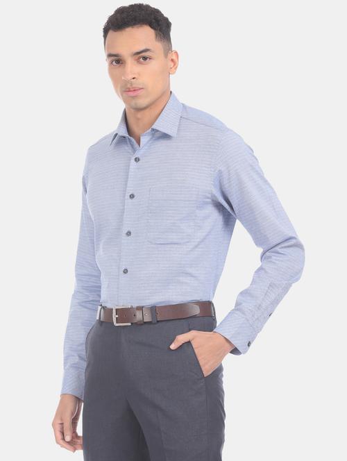 blue striped formal shirt - 17618071 - Standard Image - 1