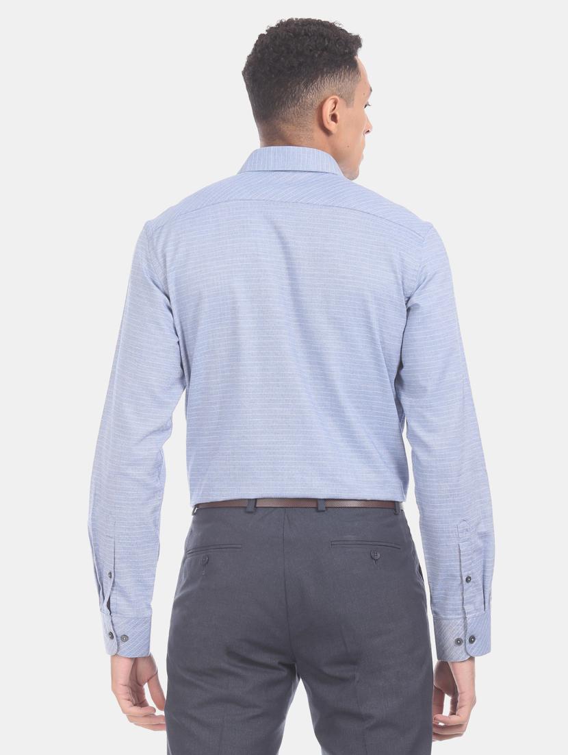 blue striped formal shirt - 17618071 - Zoom Image - 3