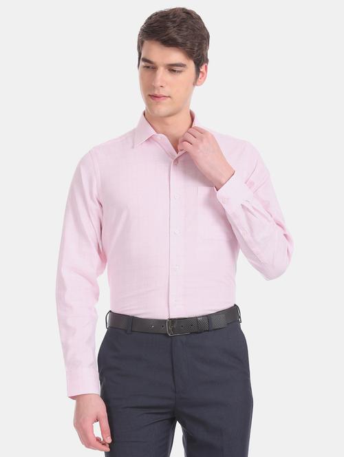 pink checkered formal shirt - 17618076 - Standard Image - 1