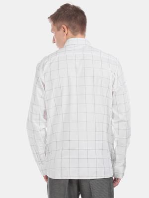 white checkered formal shirt - 17618082 - Standard Image - 3