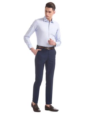 blue printed formal shirt - 17618084 - Standard Image - 4