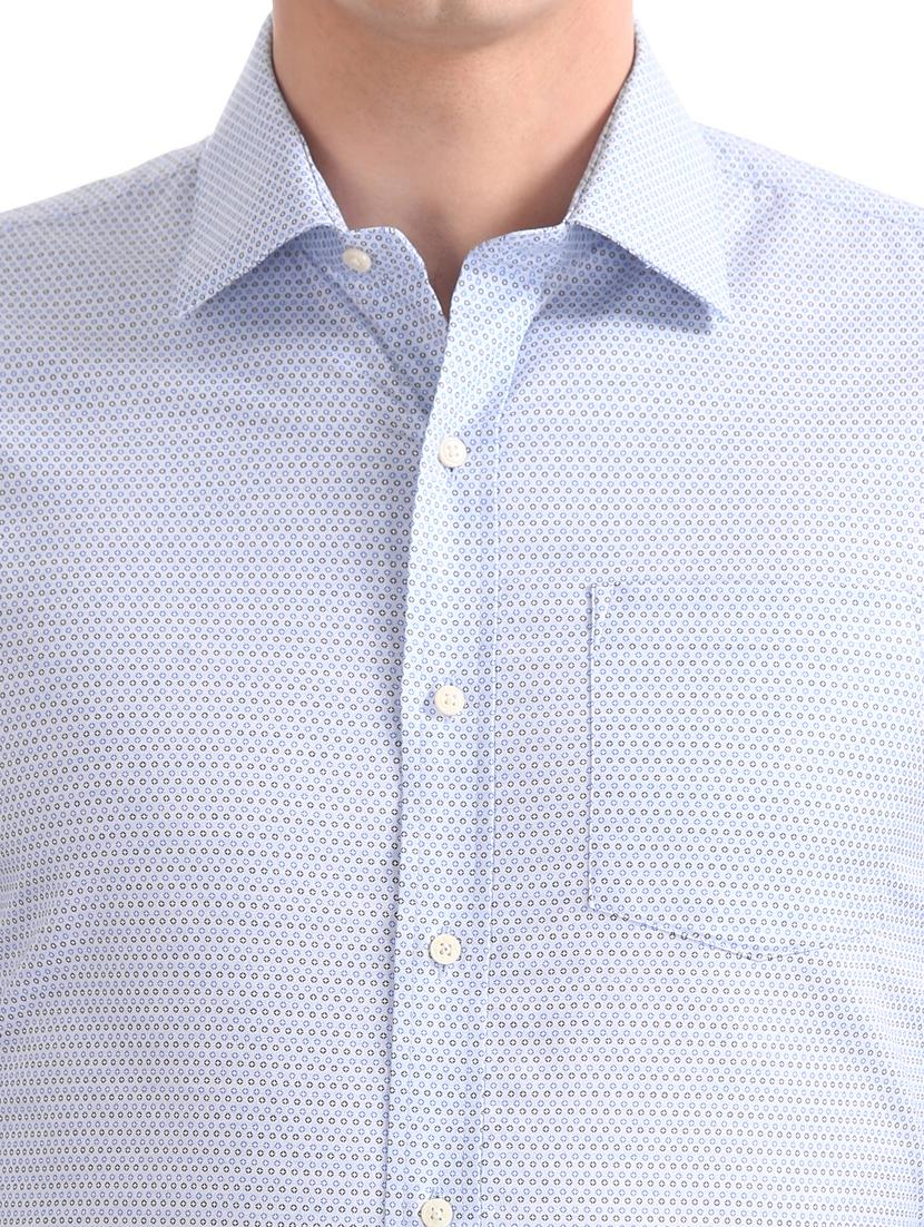 blue printed formal shirt - 17618084 - Zoom Image - 5