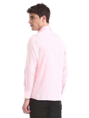 pink solid formal shirt - 17618095 - Standard Image - 3