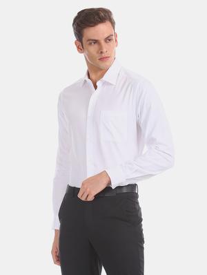 white self design formal shirt - 17618098 - Standard Image - 2