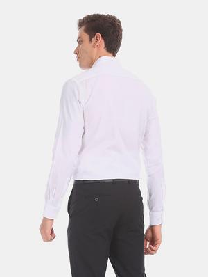 white self design formal shirt - 17618098 - Standard Image - 3