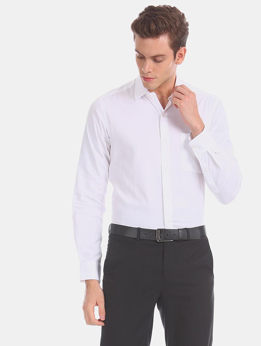 white self design formal shirt - 17618098 - Zoom Image - 1