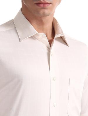 beige solid formal shirt - 17618114 - Standard Image - 6