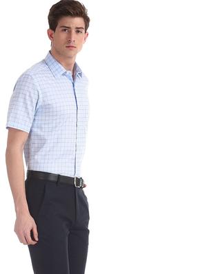 blue checkered formal shirt - 17618124 - Standard Image - 3